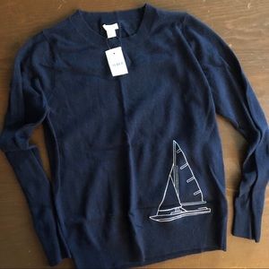 J Crew Intarsia pullover boat sweater